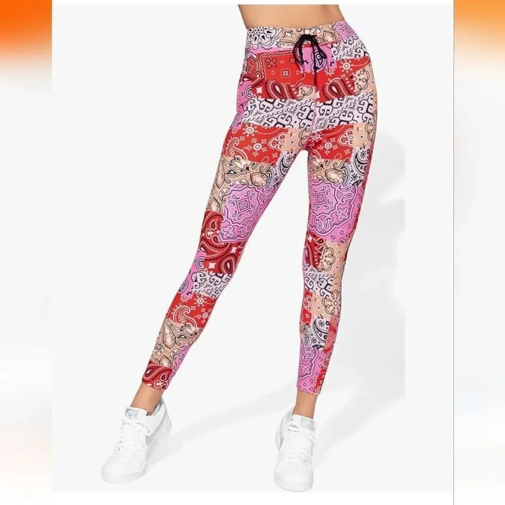 EleVen by Venus Williams Bandana Print Babe 7/8 Leggings Size Extra Smal…